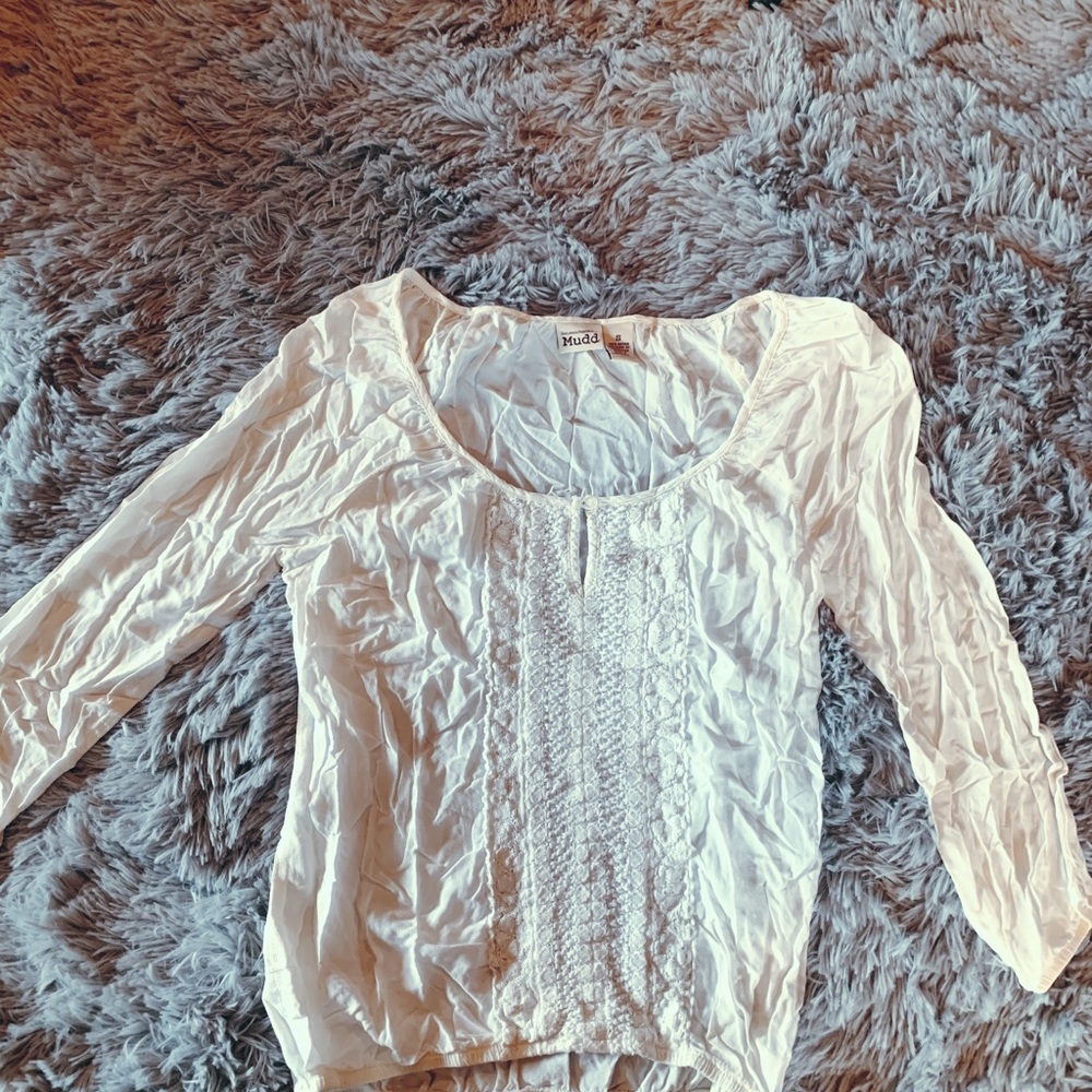 cream blouse